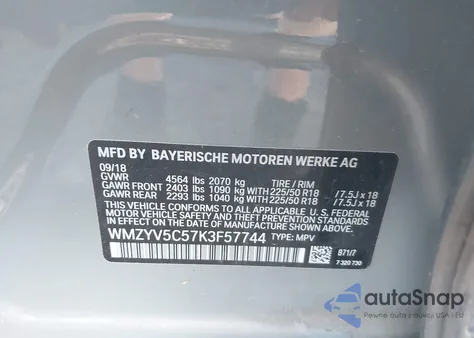 2019 Mini Countryman Cooper z USA, uszkodzony, nr VIN WMZYV5C57K3F57744